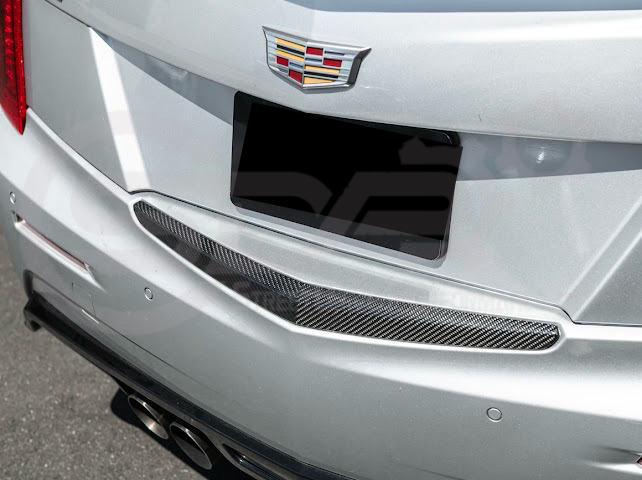2013-2018 CADILLAC ATS / ATS-V SEDAN | FACTORY STYLE CARBON FIBER REAR TRUNK DECKLID APPLIQUÉ INSERT TRIM REPLACEMENT